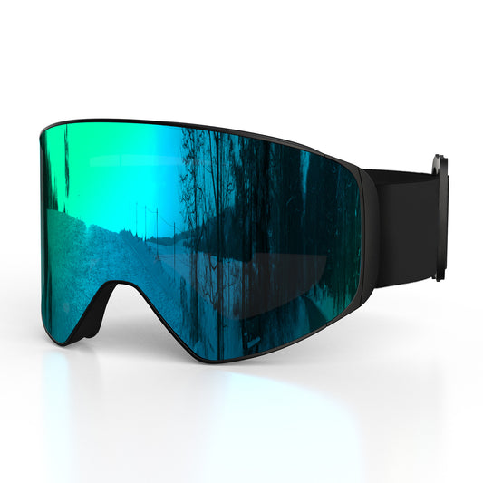 Raytice Ski Goggles, Snowboard Goggles with Interchangeable Magnetic Lens, OTG Ski Glasses with UV400 protection, Anti Fog and Glare, REVO Ski Glasses for Snowboarding, Snowmobiles Sking Goggles