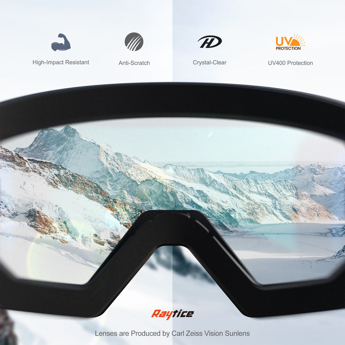 SG36 Ski Goggles Lenses by Zeiss with Interchangeable Magnetic Lens