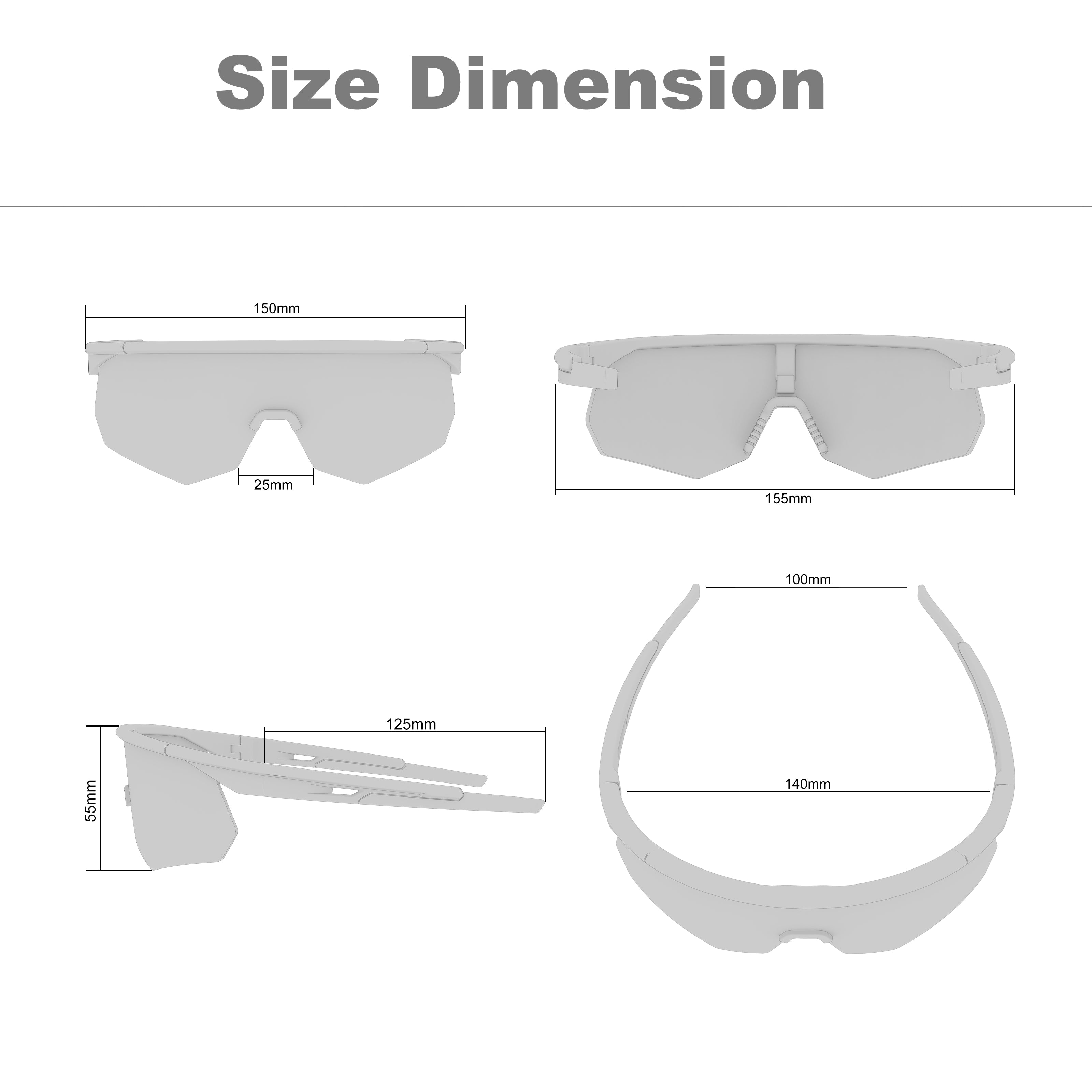 Polarized Sports Sunglasses for Men Women, UV400 Protection Driving Fishing Cycling Running Mountain Bike Sunglasses