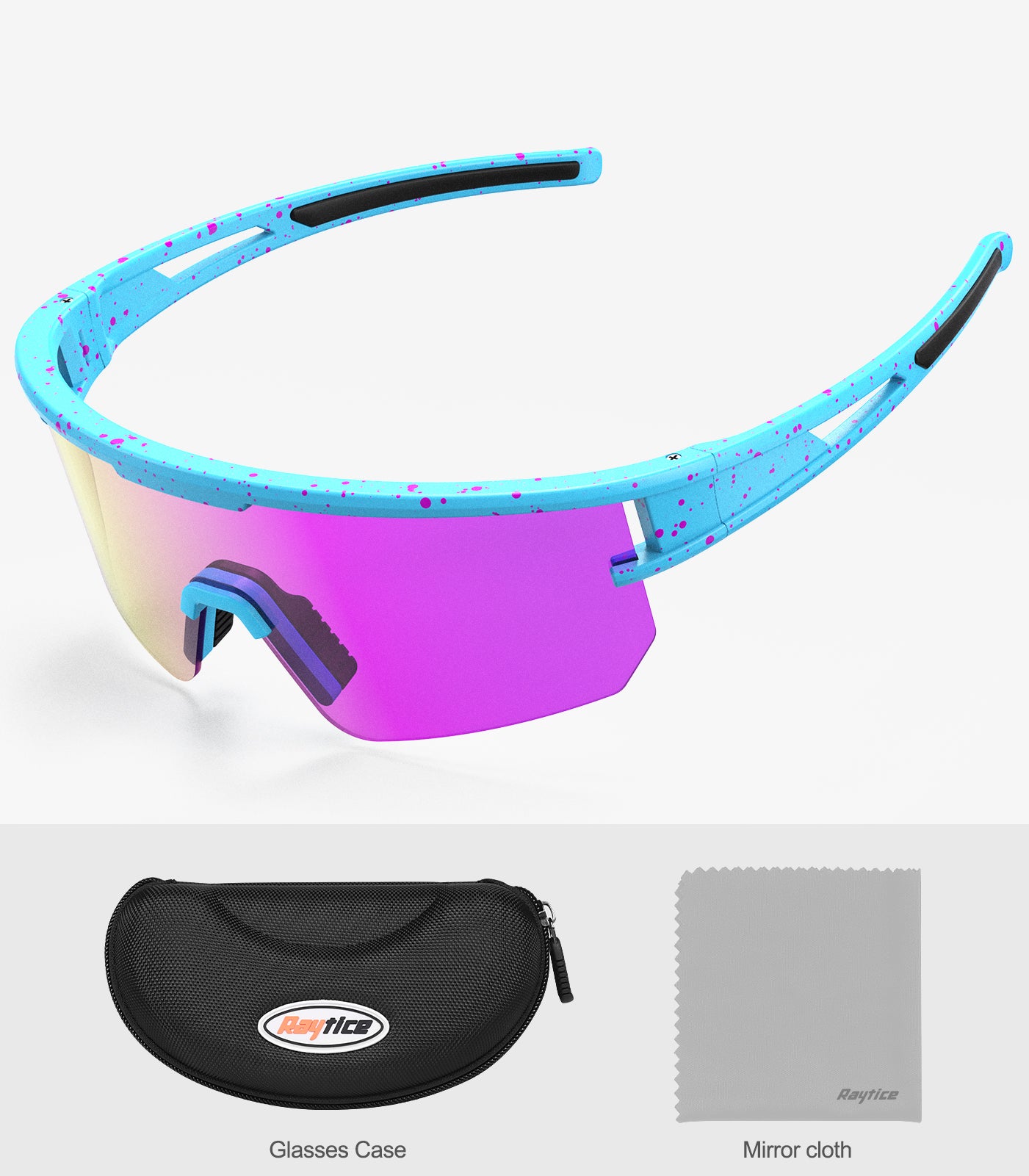 Raytice Cycling Glasses Polarized Sports Sunglasses for Men and Women,Ideal for Driving Fishing Cycling and Running,UV Protection