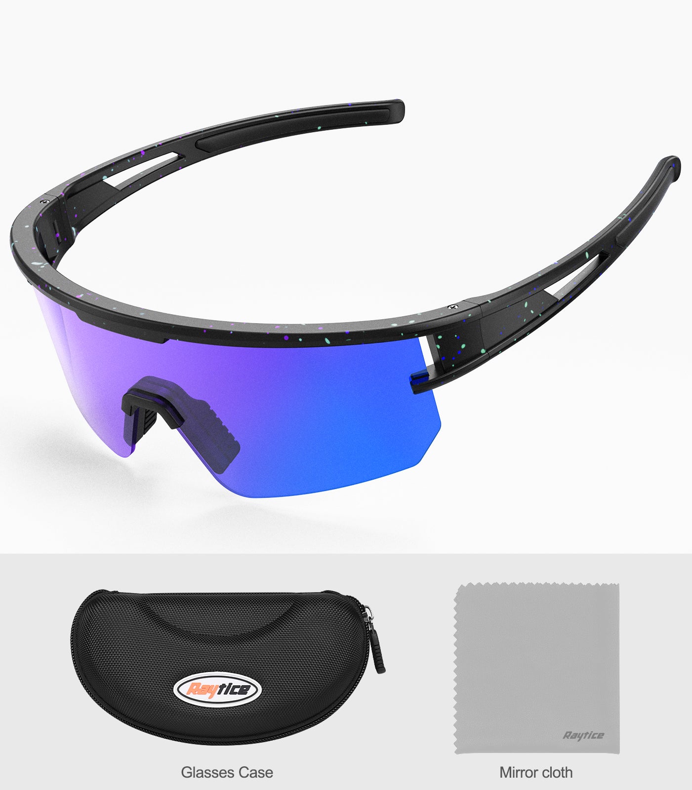 Raytice Cycling Glasses Polarized Sports Sunglasses for Men and Women,Ideal for Driving Fishing Cycling and Running,UV Protection