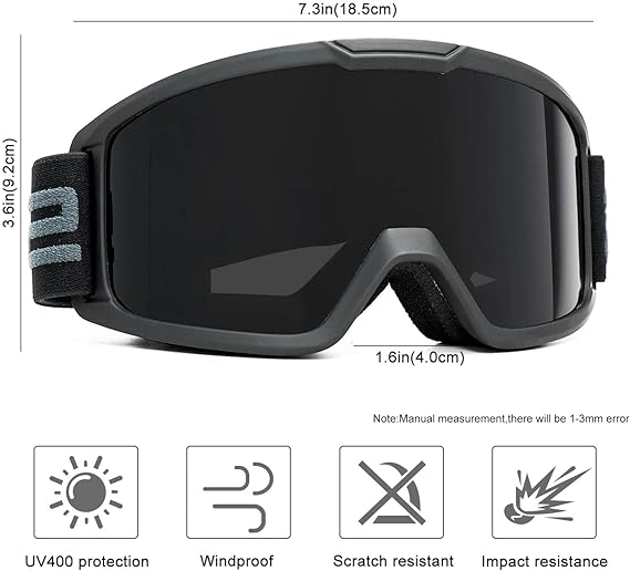 motor goggles Motorcycle Goggles with Dual Lens, Anti-fog ATV Goggle for Men Women D